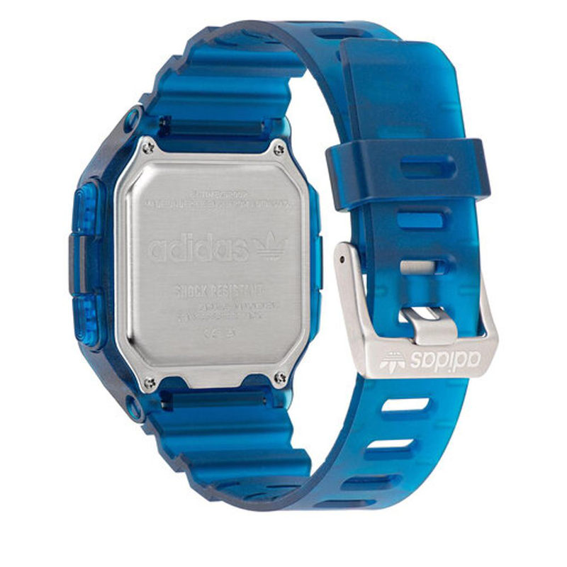 Blue resin digital watch-null