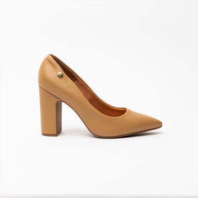 Vizzano chic high block heel pumps, Tan, medium