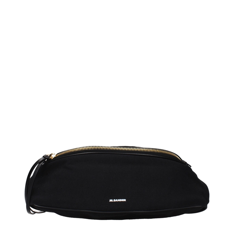 Black fabric backpack-null