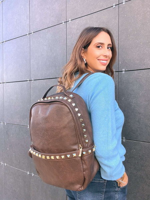 Backbag metal studs