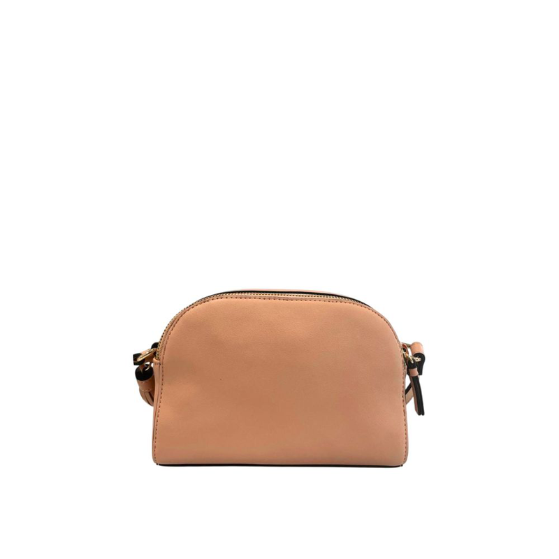 Pink faux leather women crossbody-null