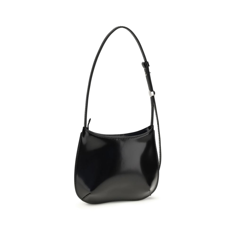 Black calf leather bos taurus shoulder bag-null