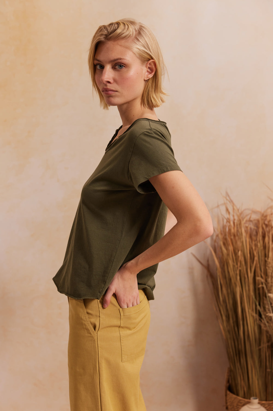 Pamela blouse cotton v-neck-null