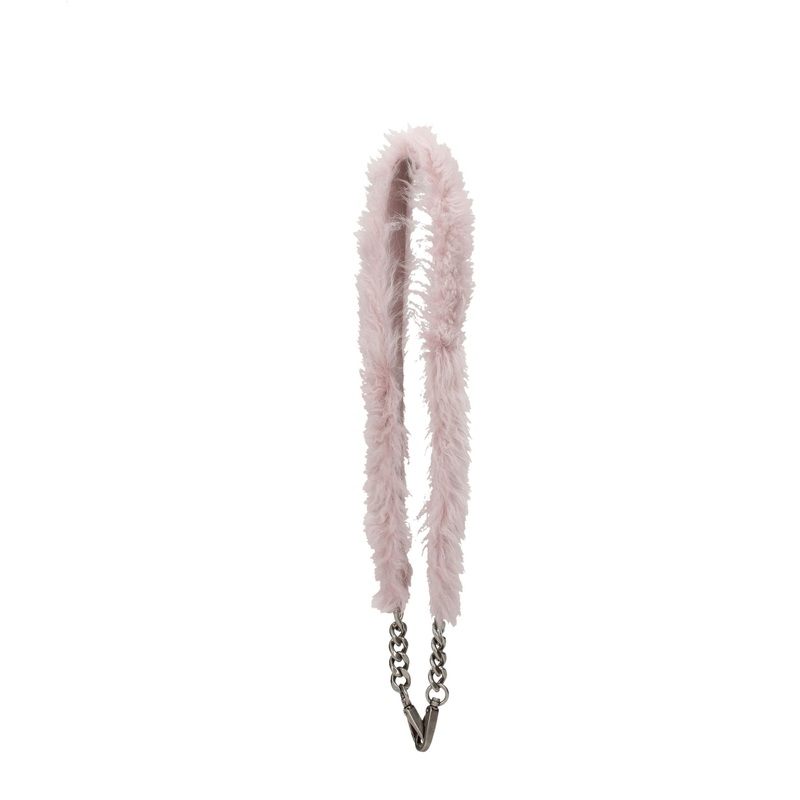 Pink fur shoulder bag-null