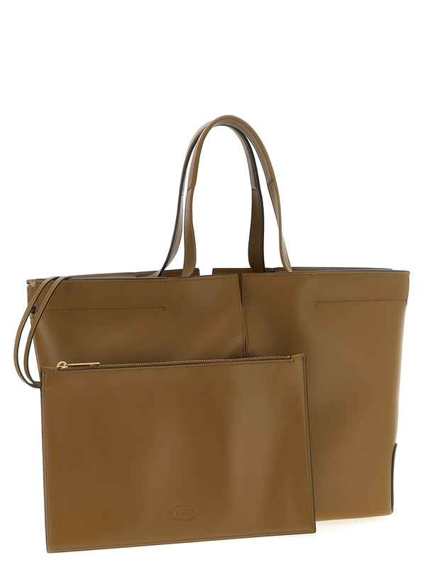 Bicolor calfskin tote bag-null