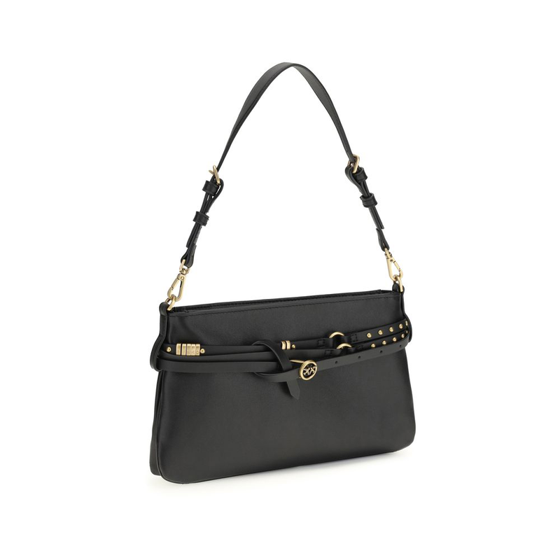 Black calf leather bos taurus shoulder bag-null