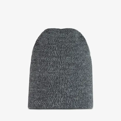 Knitted beanie jarn grey melange,  Knitted beanie jarn grey melange, , medium