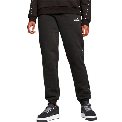 Essential tape womens sweatpants, Black, medium