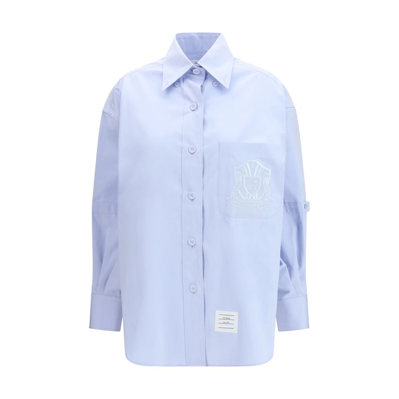 Blue cotton pattern shirt-null