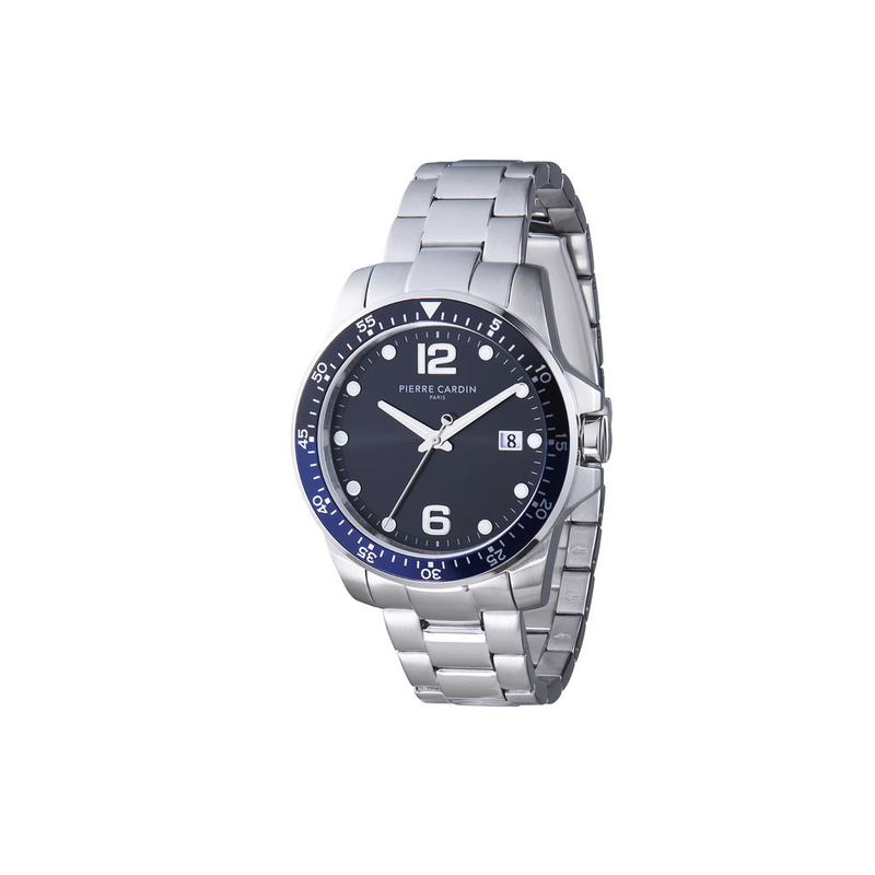 Gray stainless steel dress watch-null