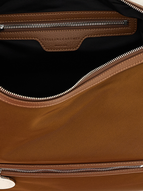 Brown polyamide shoulder bag-null