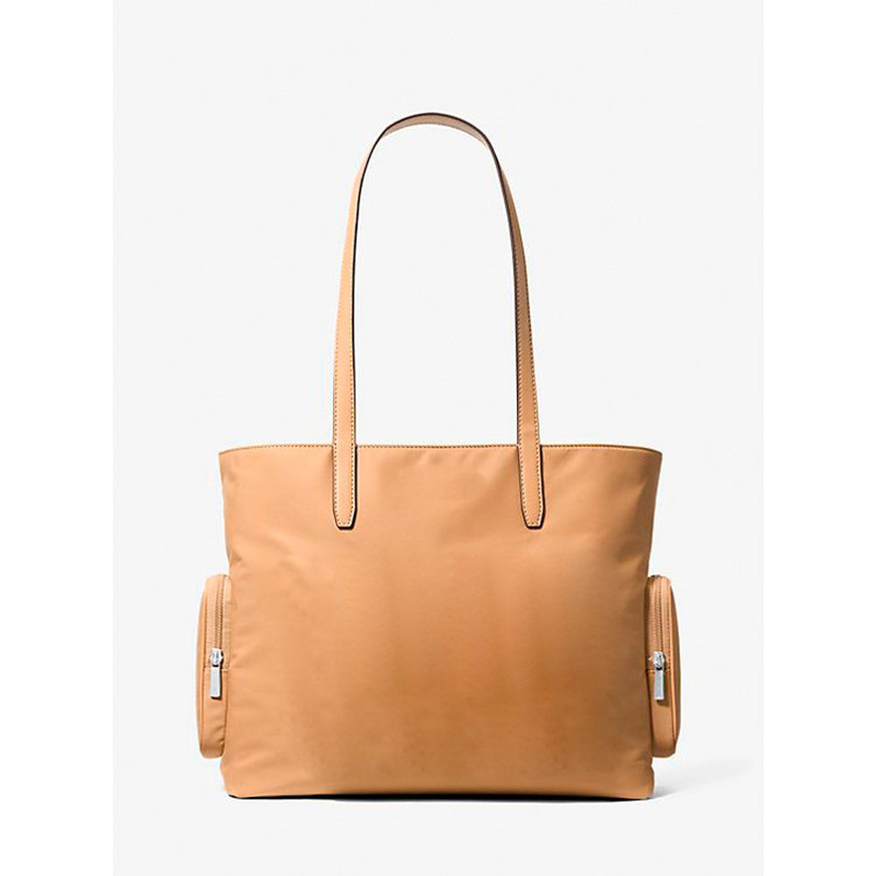Brown nylon tote bag-null