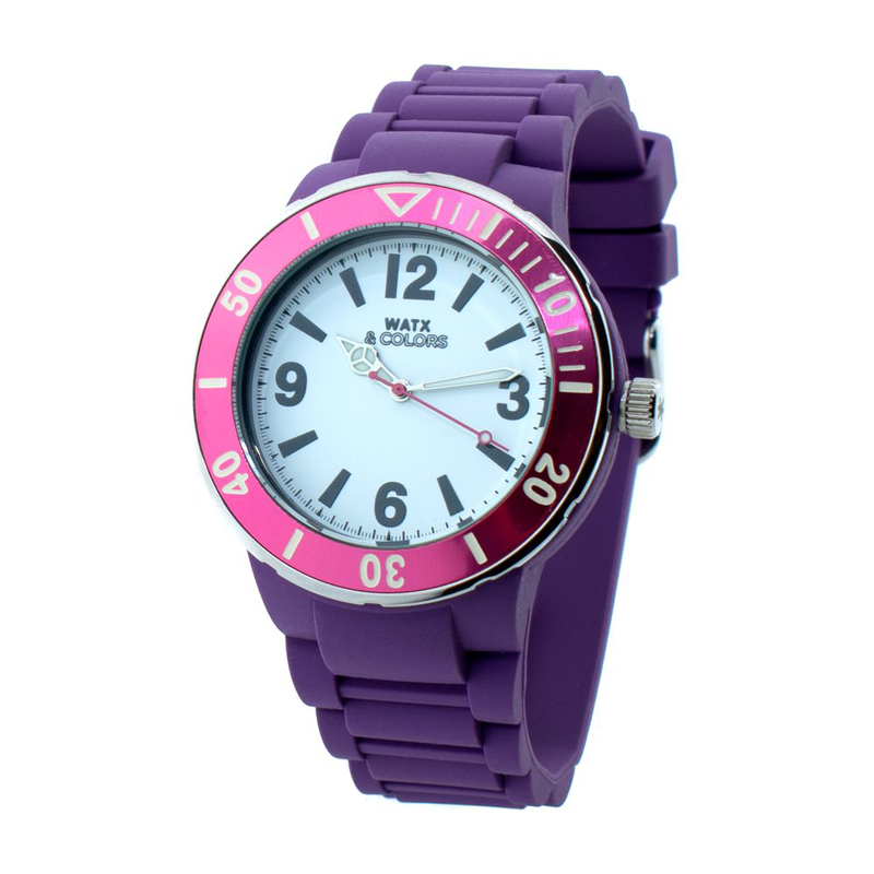 Purple rubber sport watch-null