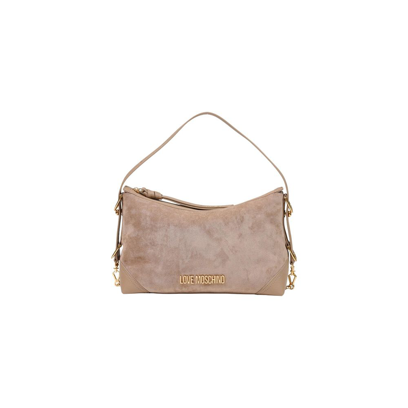 Beige polyester handbag-null