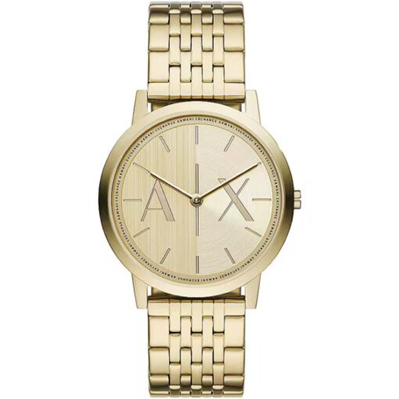Armani exchange ultra thin gold stainless steel bracelet ax2871 image number null