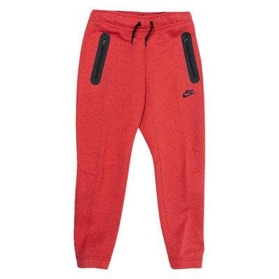 Boys tech fleece ssnl pant, University Red Heather / Black, medium