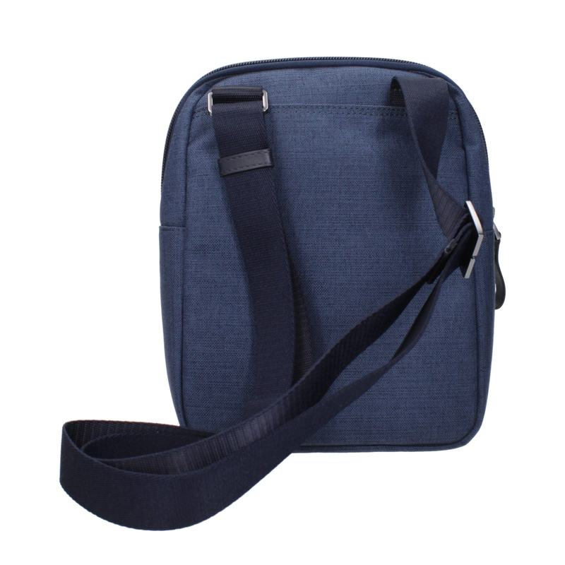 Blue fabric crossbody bag-null