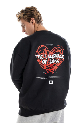 Love Generation sweatshirt, Black, medium