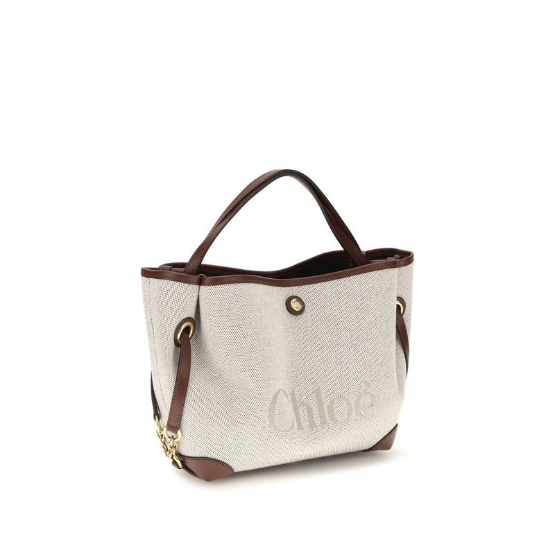 Beige fabric handbag-null