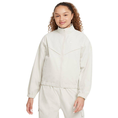 Girls lightweight oversized jacket, Light Bone, medium
