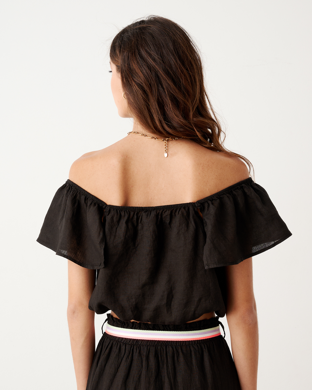 Crop top linen-null