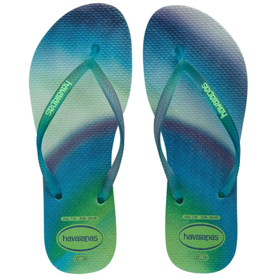 Slim metallic rainbow, Blue / Green, medium