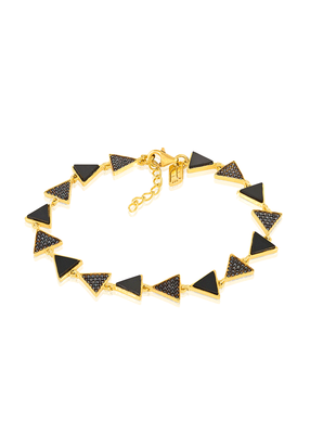 Hestia exclusive tennis bracelet, Black Enamel, medium