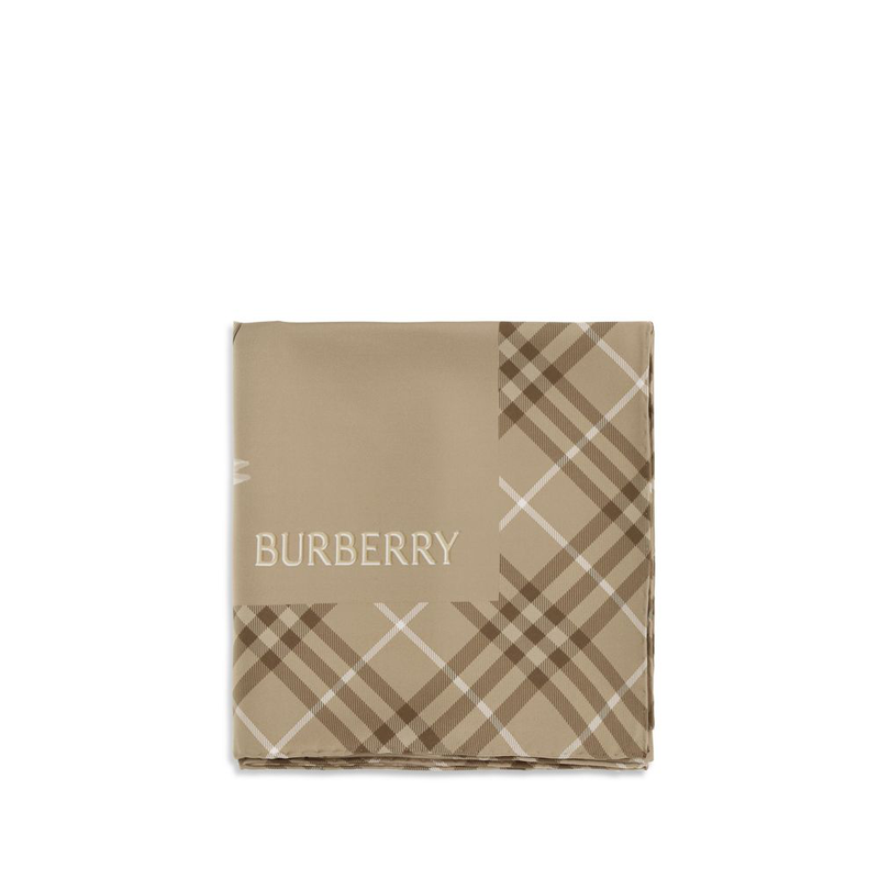 Beige silk scarf-null