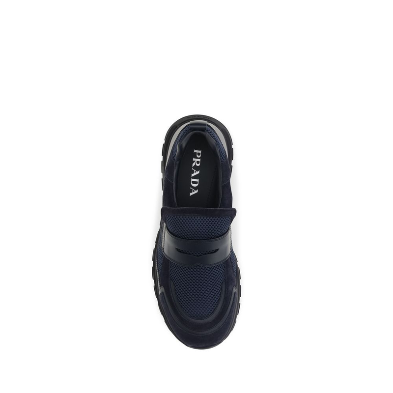 Blue calf leather bos taurus athletic sneakers-null