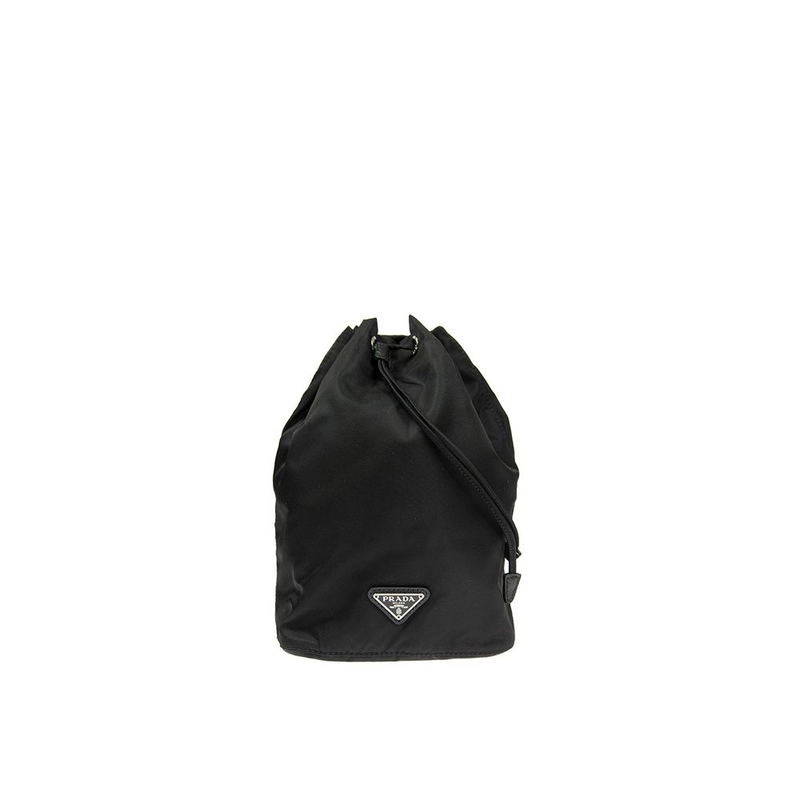 Black nylon handbag-null