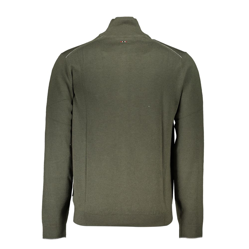 Green fabric men sweater-null