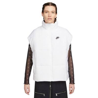 Nike sportswear womens essentials therma-fit loose vest, White / Black, medium