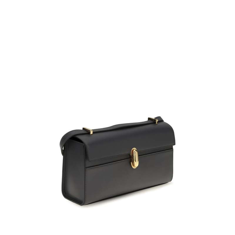 Gray calf leather bos taurus shoulder bag-null