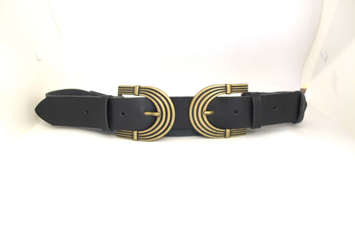 Mia leather belt, Black, medium