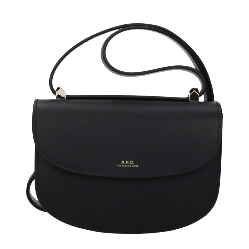 Black leather shoulder bag-null