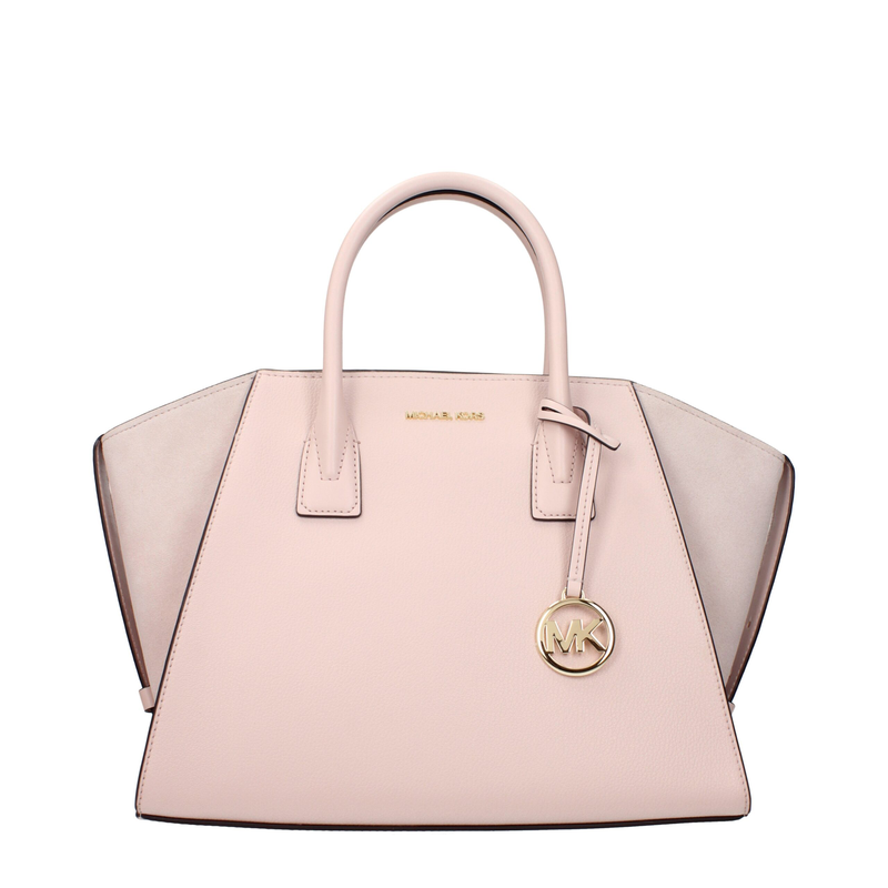 Pink leather handbag-null