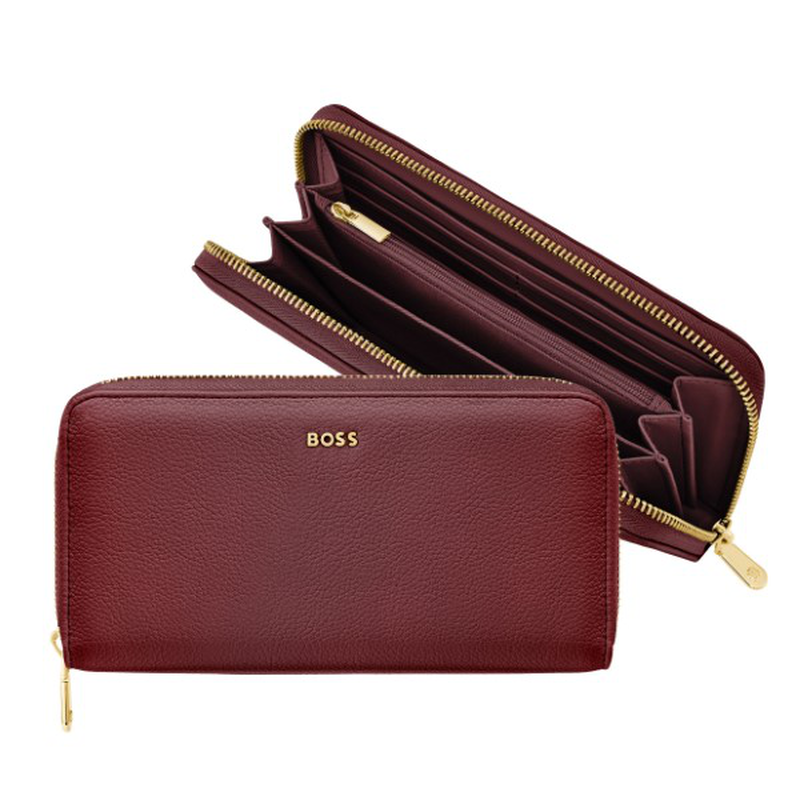 Boss travel wallet signature lady burgundy-null