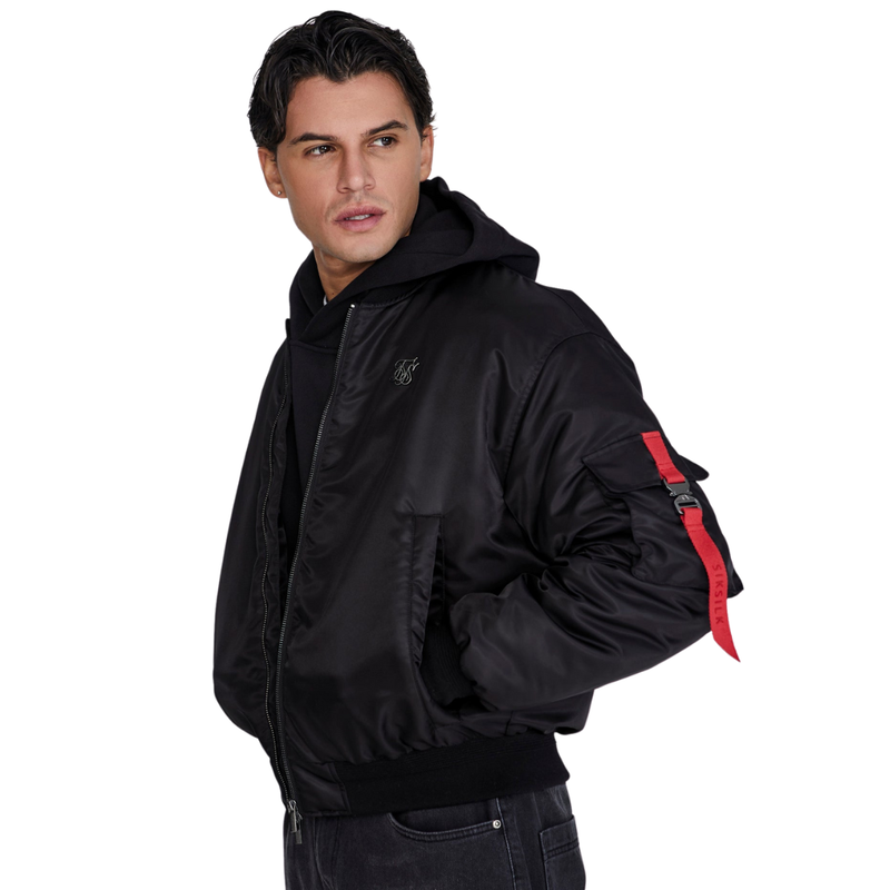 Siksilk men bomber jacket black ss-26712 image number null