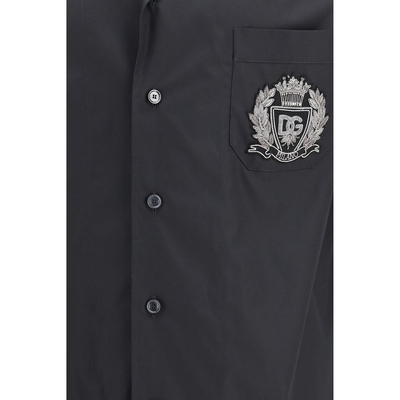 Black cotton shortsleeve shirt-null