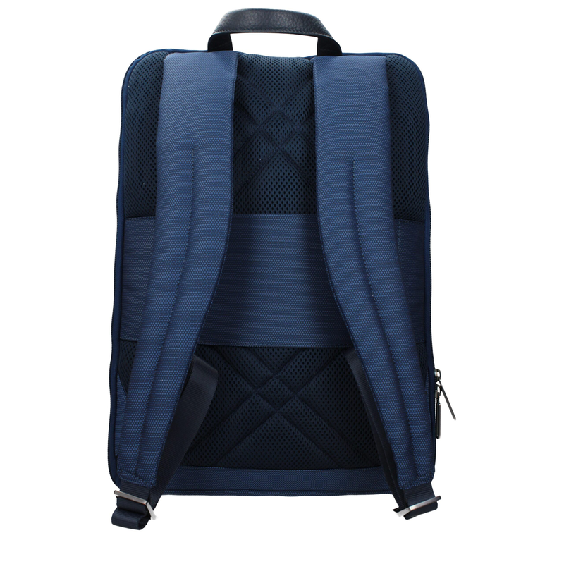 Blue fabric backpack-null
