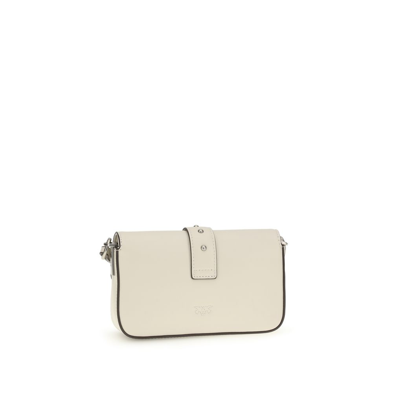 White calf leather bos taurus shoulder bag-null