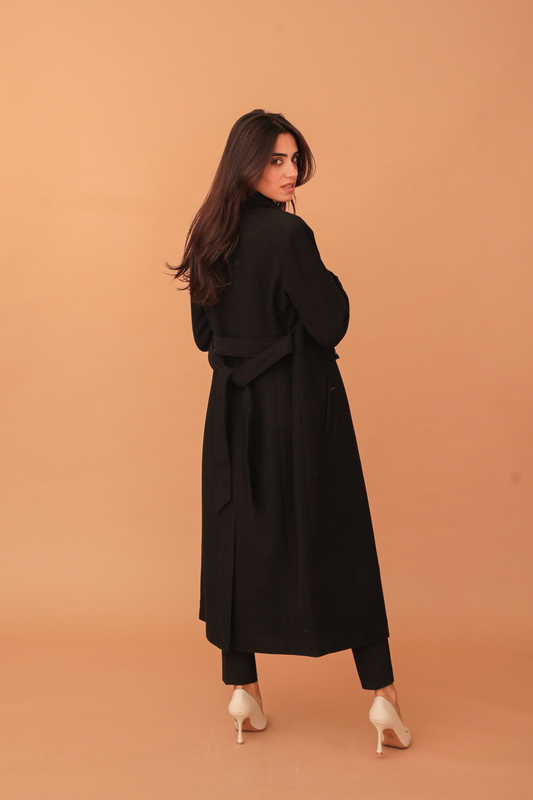 Scarlett cashmere coat - black-null