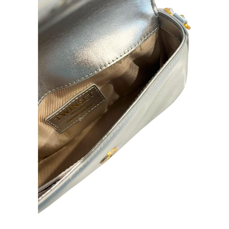 Silver pu women shoulder bag-null