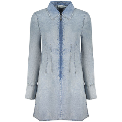 Azzurro lyocell women dress, Blue, medium