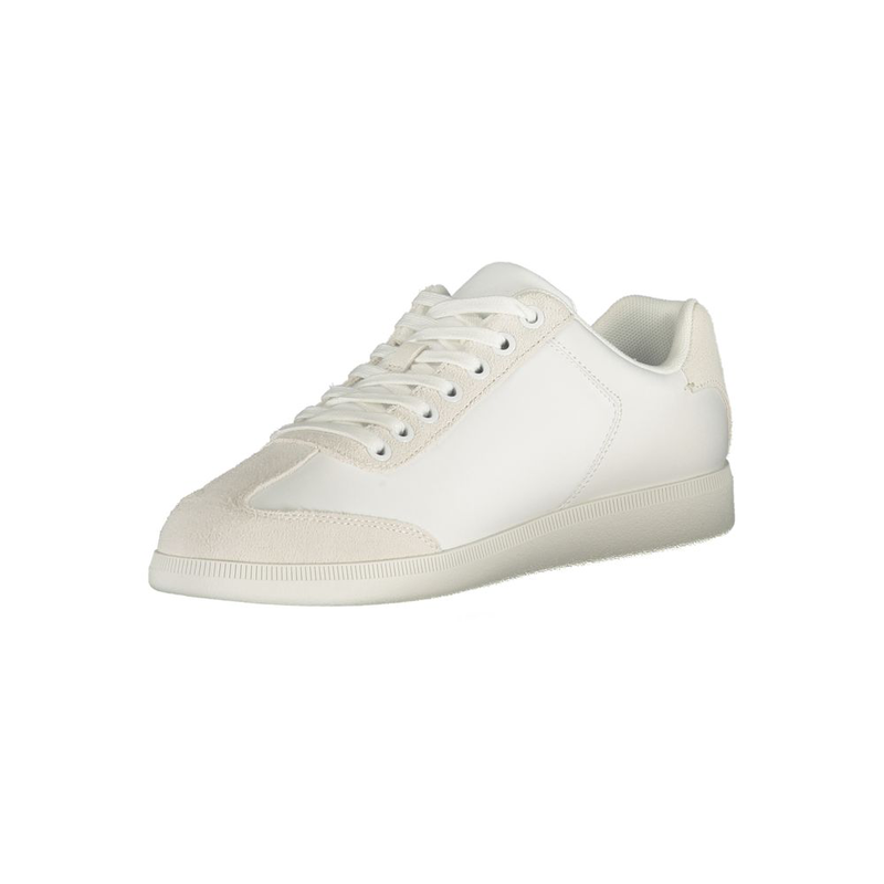 White polyester men's sneaker-null