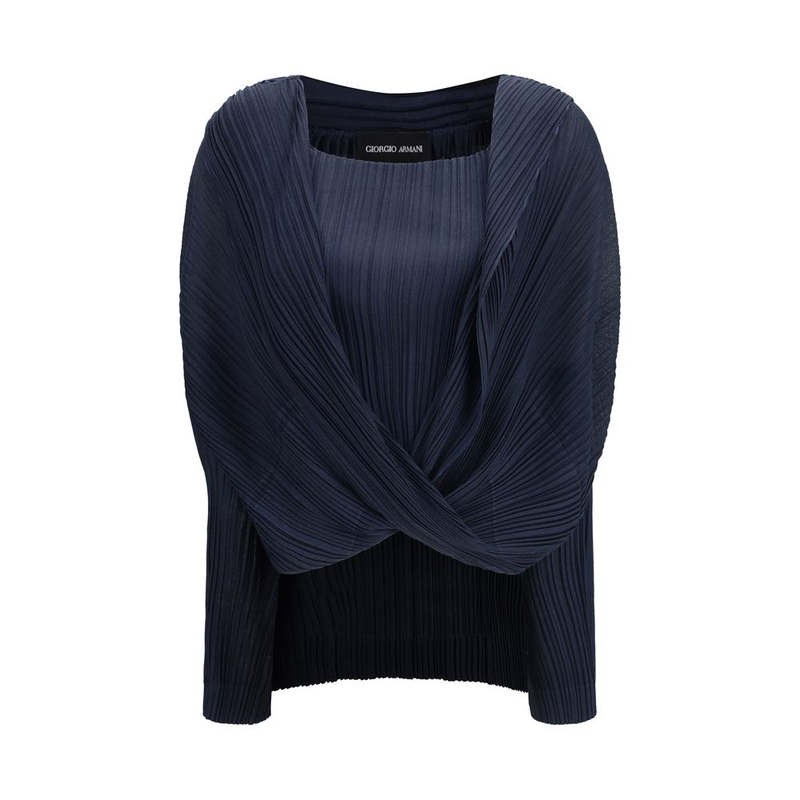 Blue viscose blouse-null