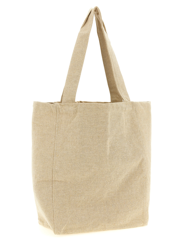Beige cotton tote bag-null