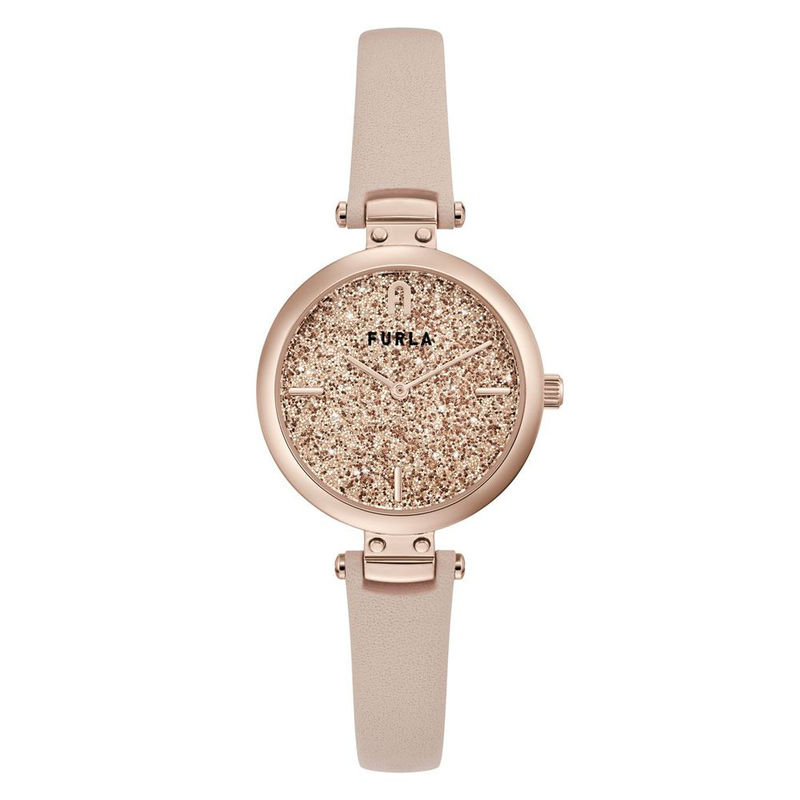 Multicolor leather dress watch-null
