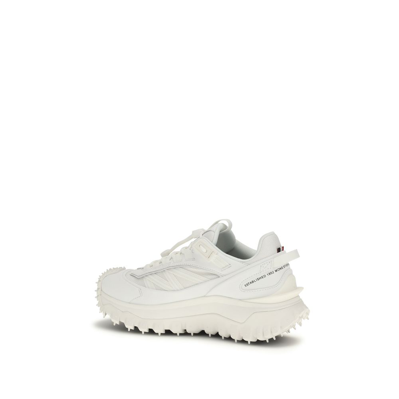 White polyamide athletic sneakers-null