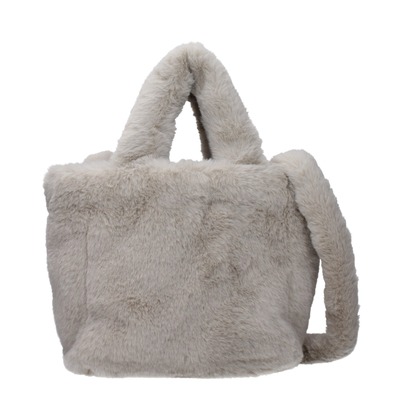 Gray fur handbag-null